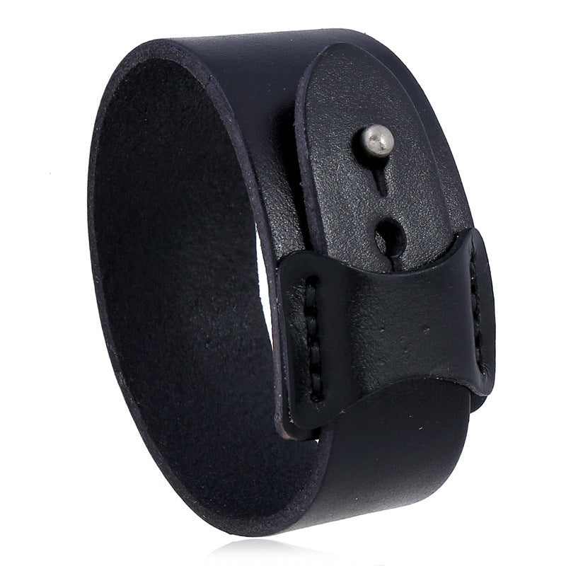 Men’s Irregular Cow Leather Bracelet – Vintage & Rugged Fashion Accessory