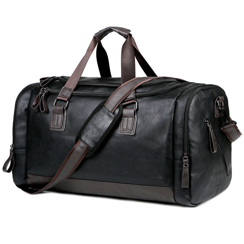 Genuine Leather Large Capacity Travel Bag Men's Business Travel Duffel Bag
