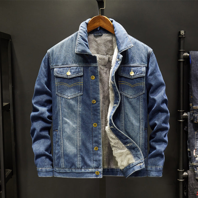 Men's Denim Jacket Top Clothes Casual Jacket