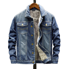 Men's Denim Jacket Top Clothes Casual Jacket