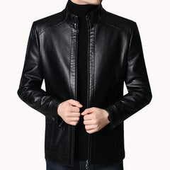 Middle-Aged And Elderly Men's Leather Jacket