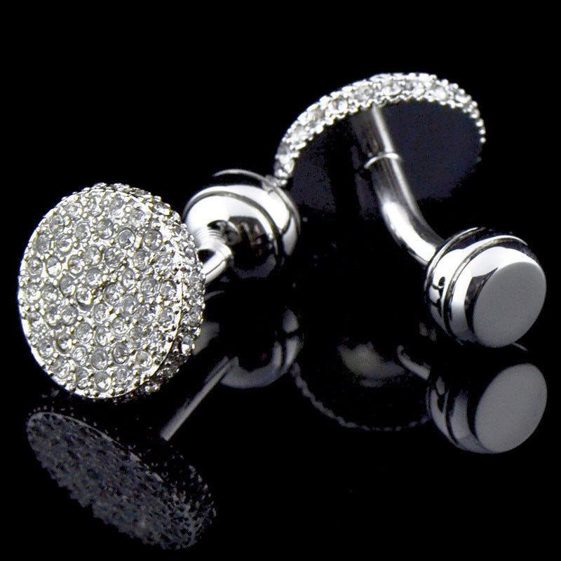 Men's Formal Cufflinks Crystal Full Rhinestone