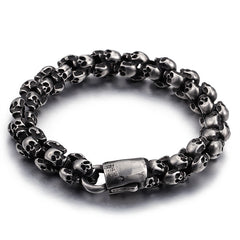 Men’s Korean & Japanese Style Skeleton Bracelet – Trendy Punk Fashion Jewelery