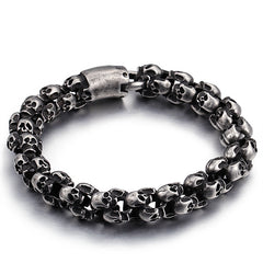 Men’s Korean & Japanese Style Skeleton Bracelet – Trendy Punk Fashion Jewelery
