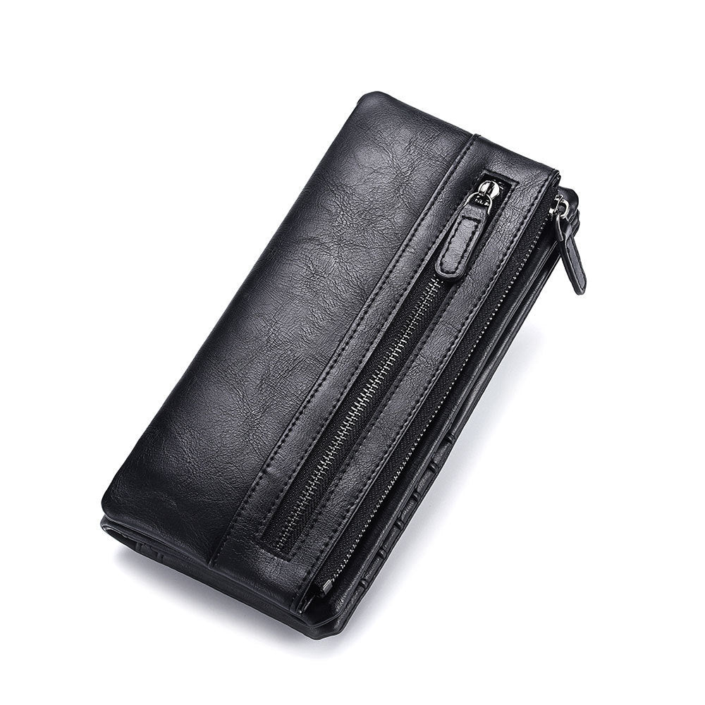 New Trendy Men's Long Wallet Zipper Wallet