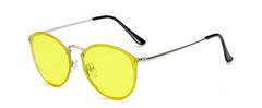 Fashion Color Film Sunglasses Men's Personality Reflector Rimless Sunglasses