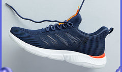 Men’s Camel Mesh Sneakers – Breathable Fly Woven Running Shoes