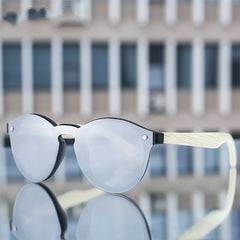 Film Wood Round Sunglasses Round Fashion Retro Bamboo Glasses For Men