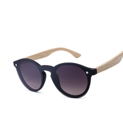 Film Wood Round Sunglasses Round Fashion Retro Bamboo Glasses For Men