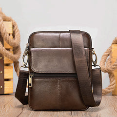 Men's Genuine Leather Waist Bag Shoulder Bag For Casual Use