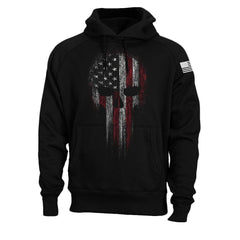 Men's True American Skull Sweatshirt Hoodie