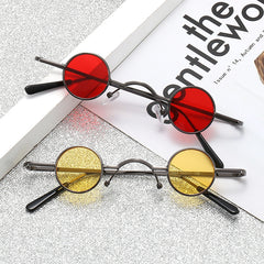 Hip Hop Super Small Round Frame Retro Sunglasses For Men