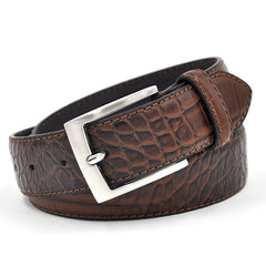 Men's Fashion Waist Belt Faux Pattern With Split Leather