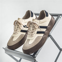 Men’s PU Leather Flat Sneakers – All-Match Style