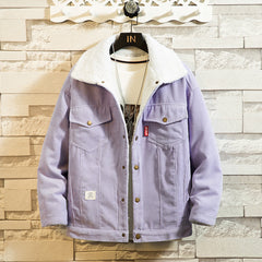 Lamb Wool Men's Corduroy Cotton-Padded Jacket