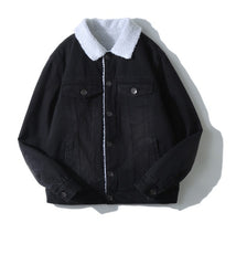 Lamb Wool Lapel Loose Me's Casual Warm Jacket