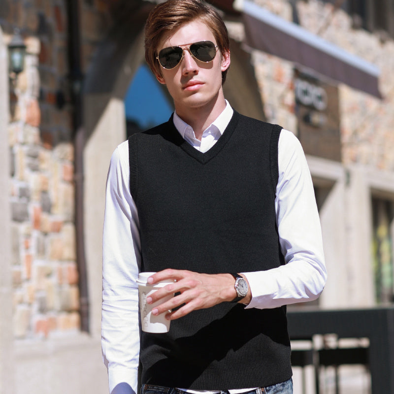 Sleeveless Sweater Vest For Men