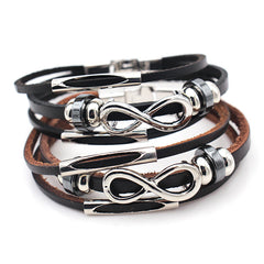 Men’s Retro Cowhide Leather Bracelet – Casual Vintage Fashion Accessory
