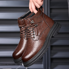 Men's Casual Fashion British Style High-Top Boots