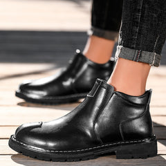 Unique Casual Leather Boots Martin Design