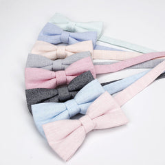 Monochrome Twill Cotton Bow Tie For Men