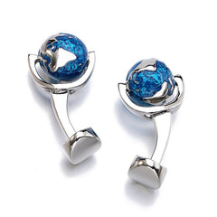Fashionable Formal Earth Rotatable Cufflinks
