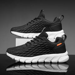 Men’s Casual Sports Fly-Knit Running Shoes – Lightweight Single Sneakers