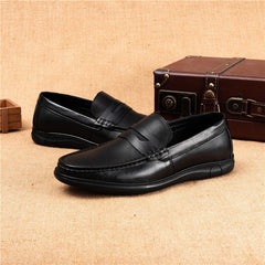 Men's Formal Leather Dress Shoes – Soft Sole Flat Heel Business Style