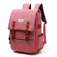 Men's Vintage Canvas Backpack School Bags Laptop Backpack With USB Charging Fashion Travel