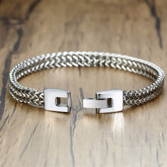 Men’s Stylish Stainless Steel Chain Bracelet – Modern Charm Jewelry