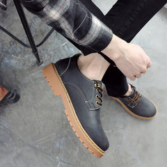 All-Match Casual Boots Low-Cut Tooling Trendy Leather Boots For Men