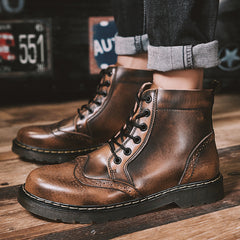 Winter Plush Martin Boots For Men With High Tops