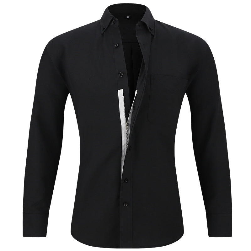 Men's Business Shirt Solid Color