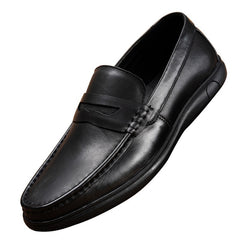 Men's Formal Leather Dress Shoes – Soft Sole Flat Heel Business Style