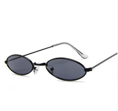 Anti Reflective Metal Elliptical Small Frame Ocean Sunglasses For Men