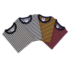 Round Neck Striped Men's Short-sleeved T-shirt