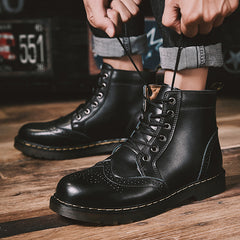 Winter Plush Martin Boots For Men With High Tops