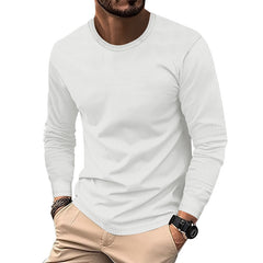 Men’s Casual Top-Round Neck Waffle Knit Shirt for Everyday Comfort