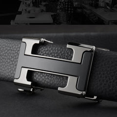 Automatic Buckle Leather Belt For Men