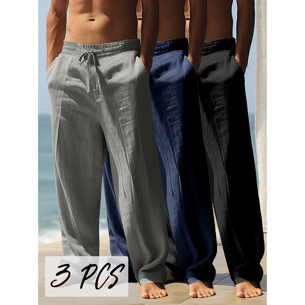 Men’s Breathable Sports Pants – Loose Straight-Fit Long Trousers for Comfortable Active Wear