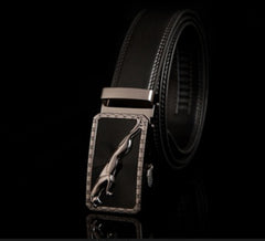 Men's Leather Business Belt With Buckle