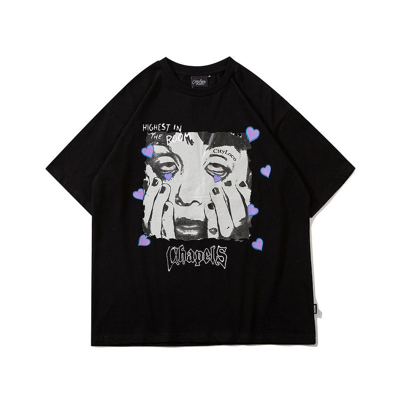 High Street Fashion Brand Half-Sleeved Short T Bottoming Shirt