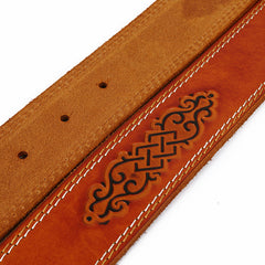 Auspicious Pattern Embossing Belt For Men