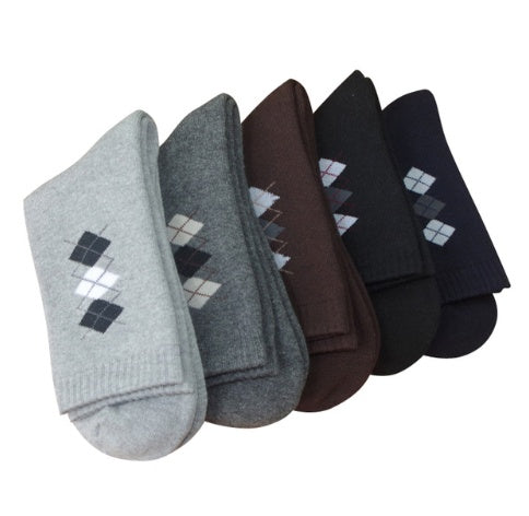 Men's Winter Thicken Warm Terry Socks Business Casual Thermal Cotton Socks