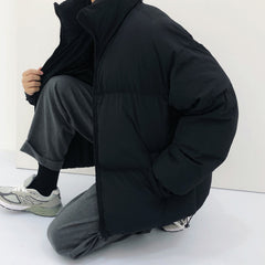 Winter Bread Clothes Simple  Loose Cotton Coat For Men