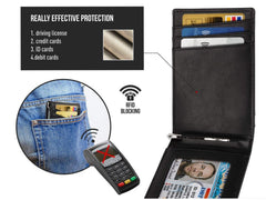 Thinnest Two Fold Cowhide Leather Wallet For Men