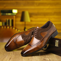 Men's Casual All-matching Vintage Oxford Leather Shoes