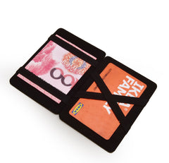 Flip PU Magic Business Card Holder Wallet For Men