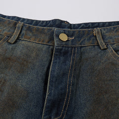 Heavy Industry Old And Dirty Denim Shorts Men