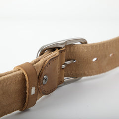 Distressed Soft Cowhide Men's Belt Leather Retro